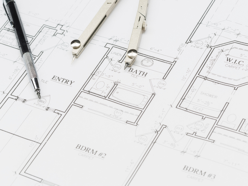 Hand sketched house plans